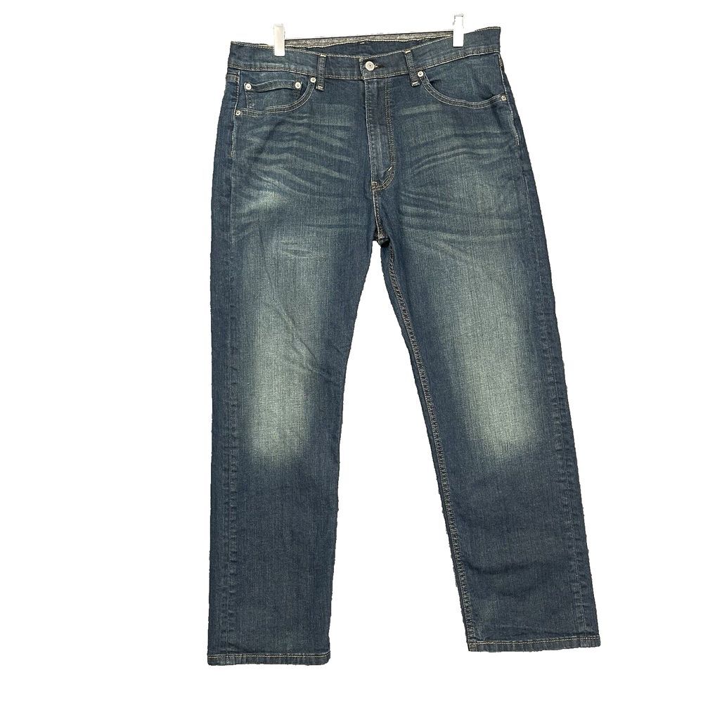 Levis 505 Jeans Mens 38x30* Blue Medium Wash (Fits‎ 36x29) Straight Leg Stretch